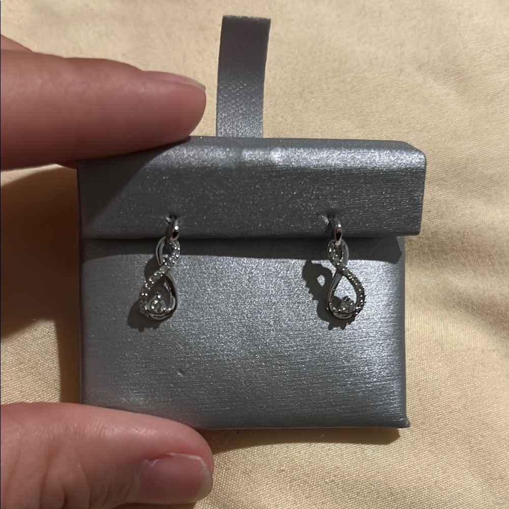 White Gold and Diamond Earrings